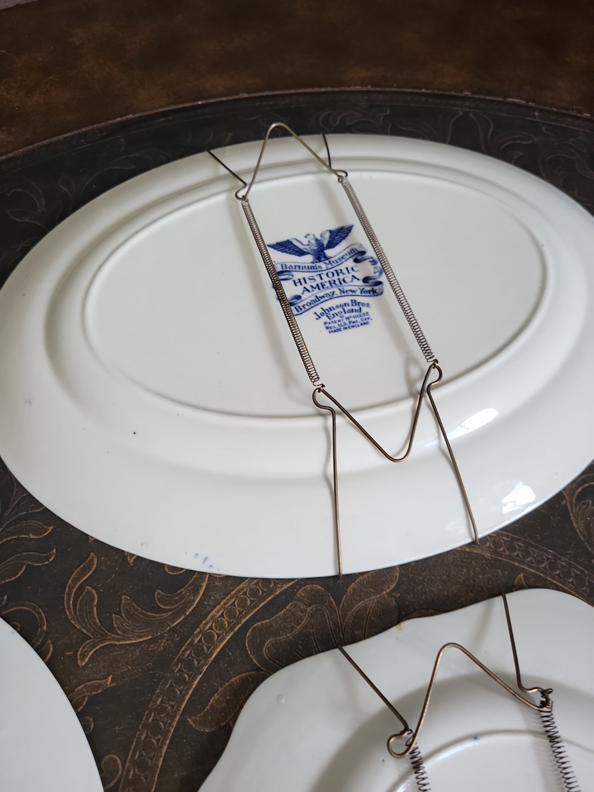 Johnson Bros Historic America Blue New York/Boston/Washington Plates Lot Of 6