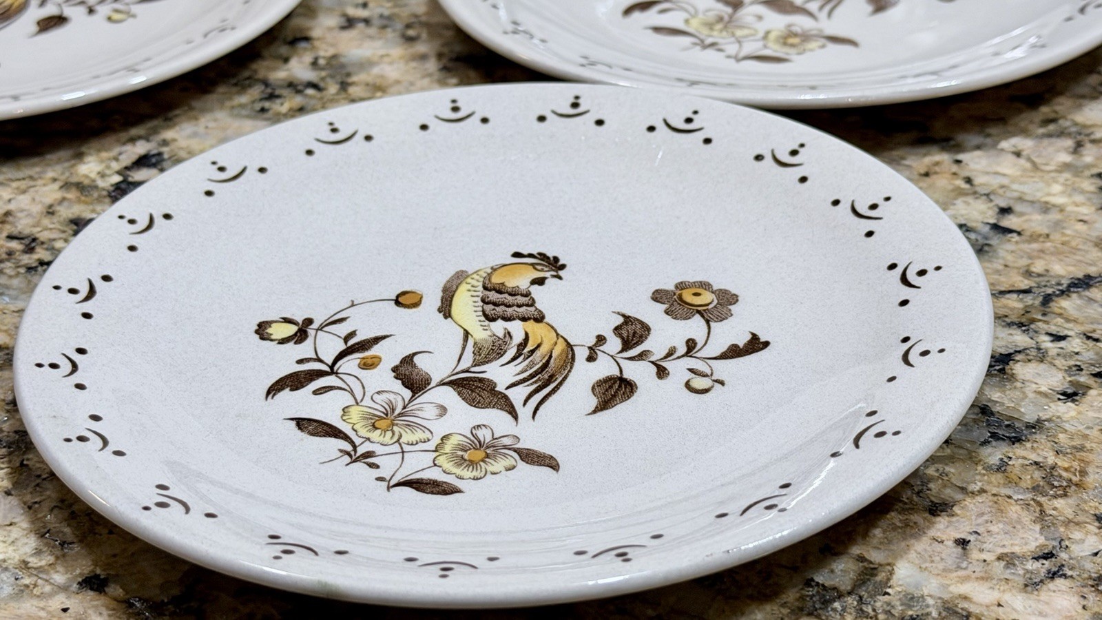 Vintage Johnson Bros Sun Up 15pc Dinner Set Staffordshire Old Granite England EC