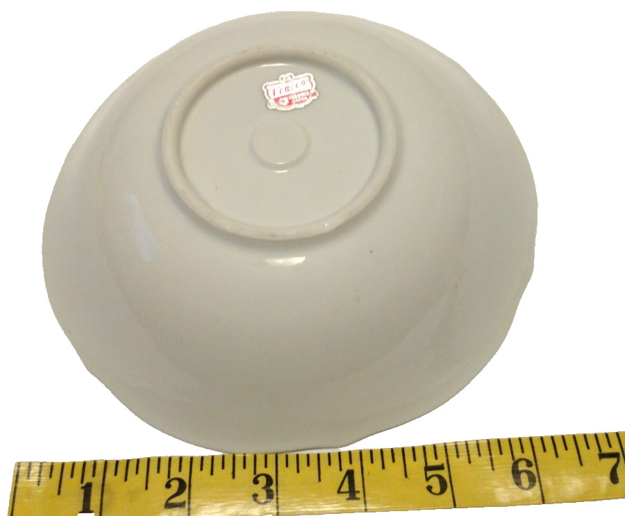 Vtg Ucagco 6″ Bowl China Made In Occupied Japan W/ Floral Design & Label B2