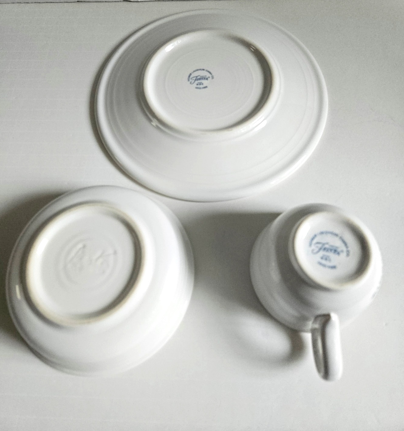 Fiesta Ware Child’s 3 Pc China Set Some Bunny’s Been Eating Out of my Fiesta