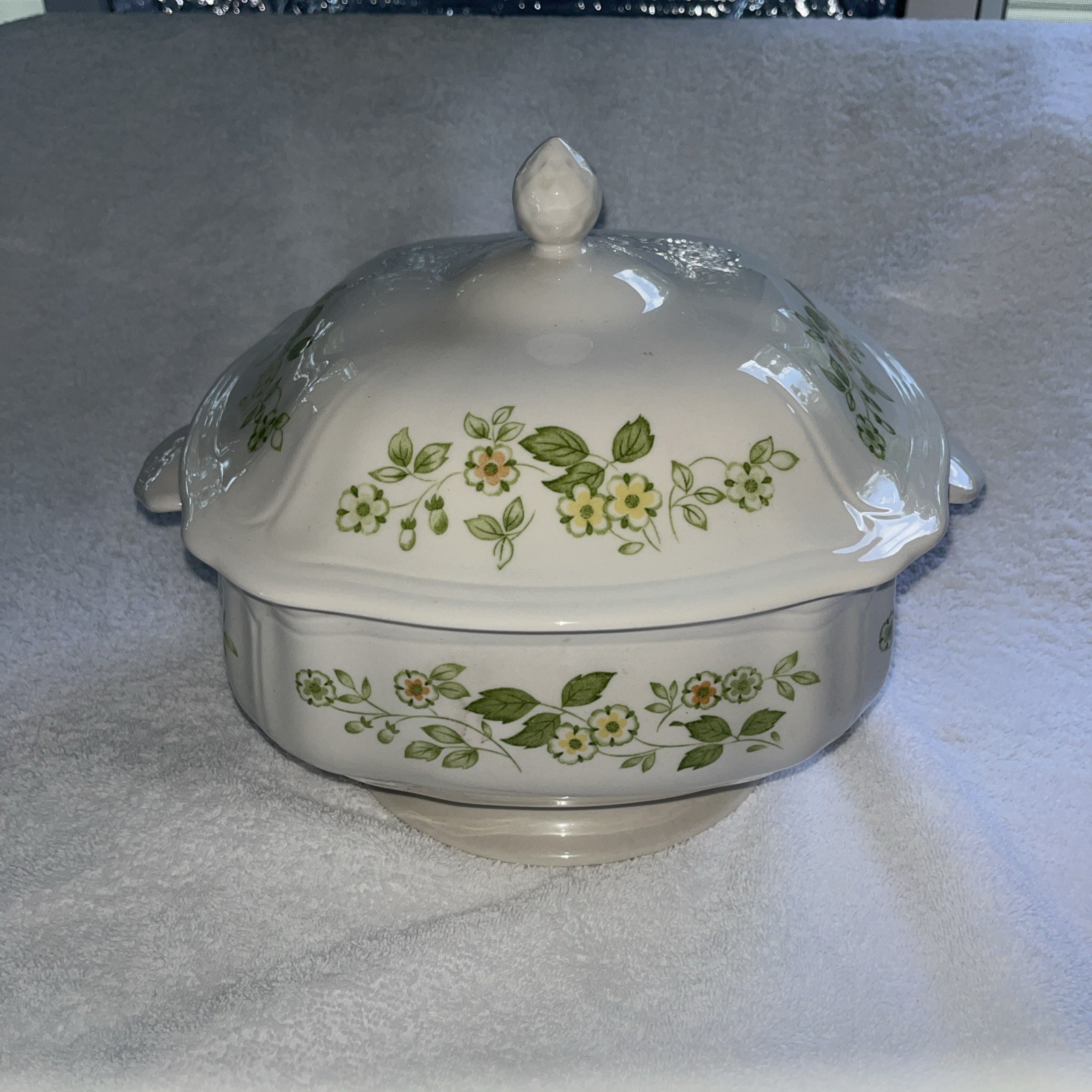 Sears Ironstone Petite Flora Soup Tureen Covered With Lid EUC Japan