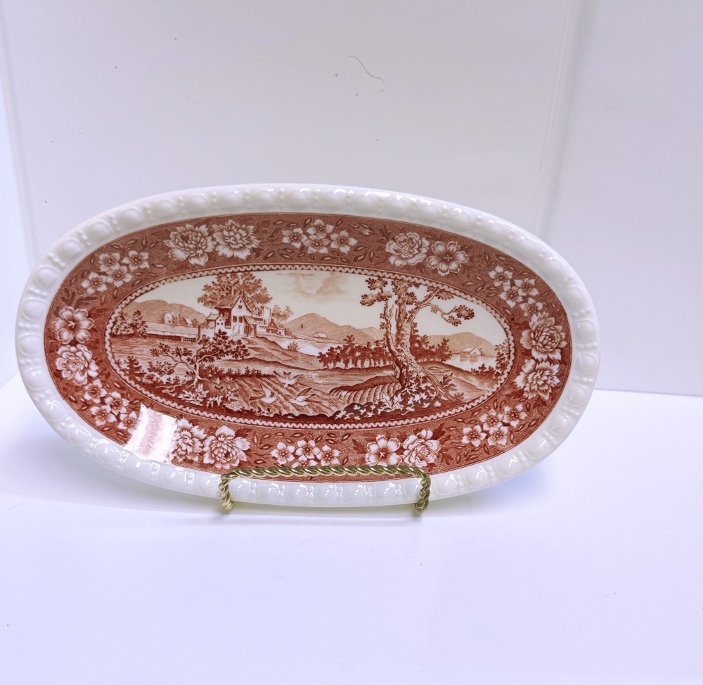 VILLEROY & BOCH RUSTICANA OVAL RELISH DISH 4″ X 8″ IN VERY GOOD CONDITION