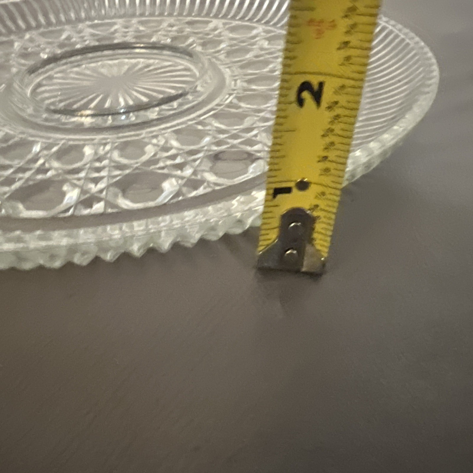Federal Clear Glass Windsor Platter/Button & Cane Serving Plate 1970s