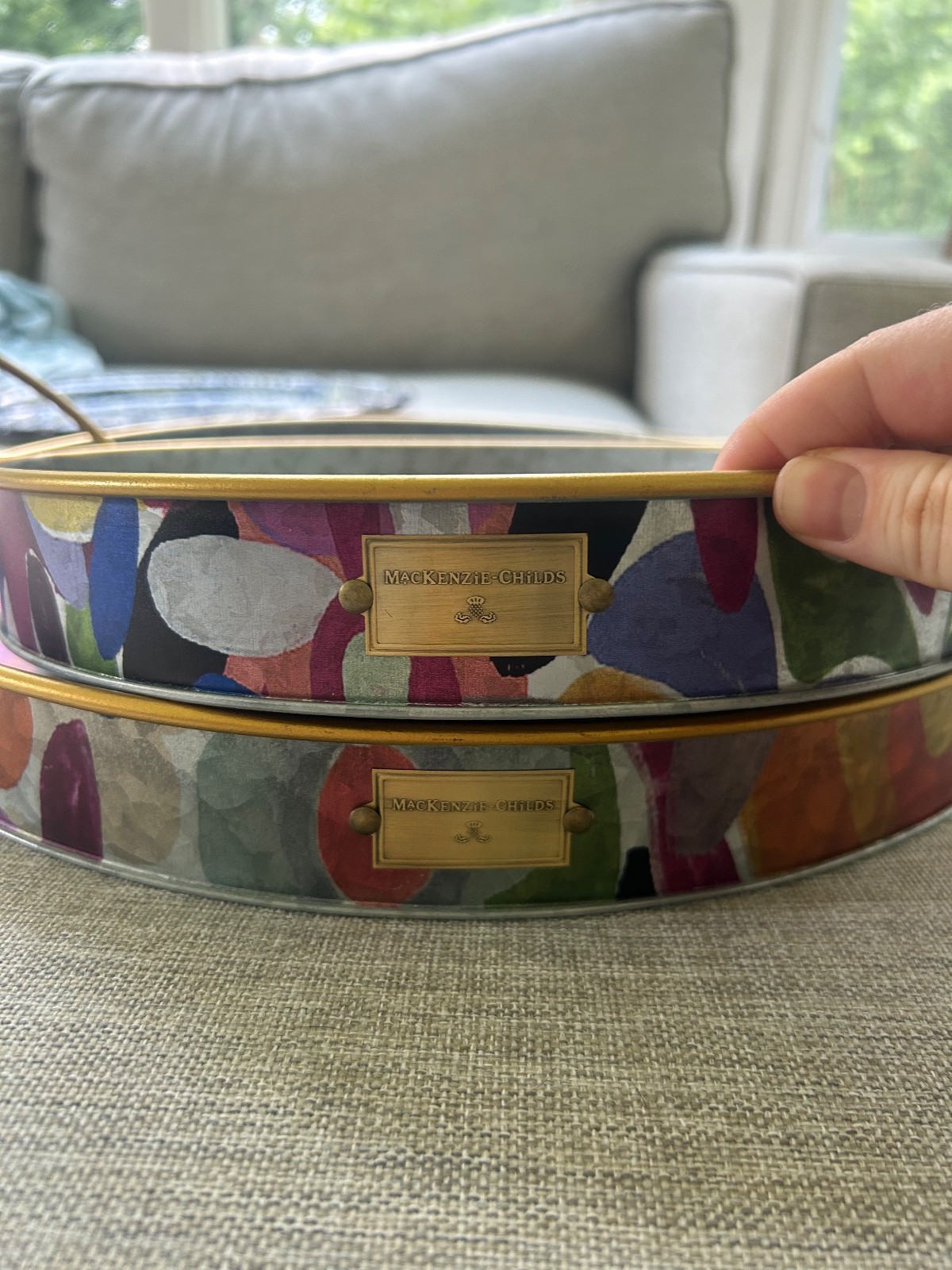 MacKenzie-Childs Avante Garden Serving Platter Set RARE