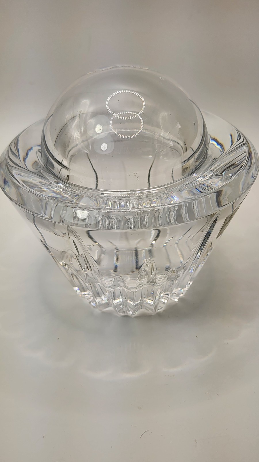 VTG Mikasa Crystal Caviar Server Lidded Bowl Made in Slovenia Heavy Cut Glass