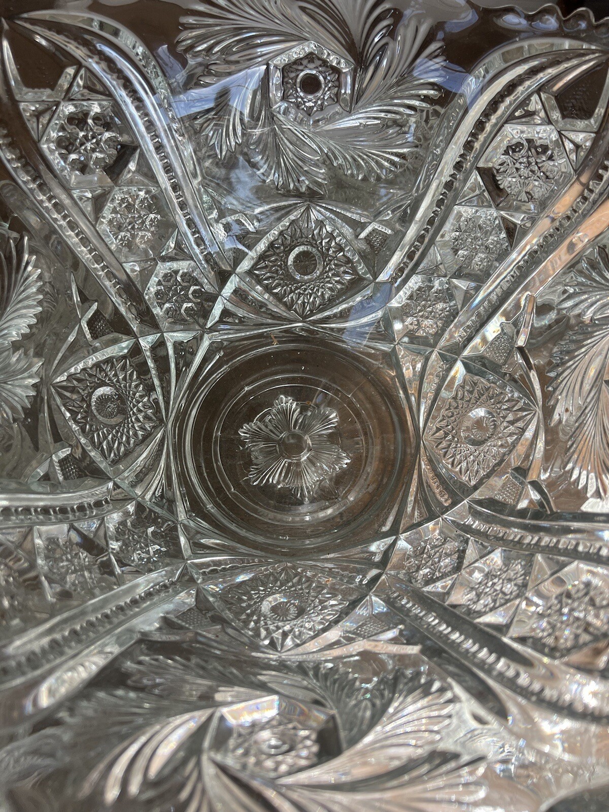 L. E. Smith Vintage Fifteen Piece Punch Bowl Set Galaxy Pattern