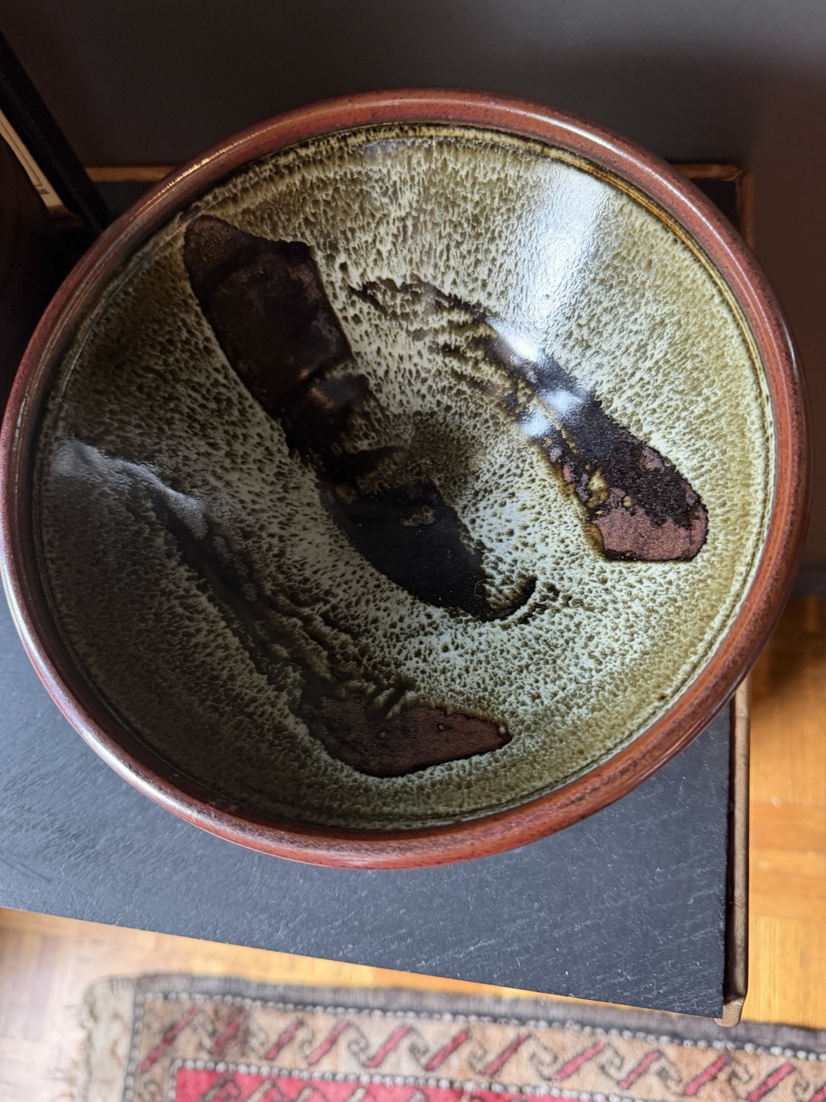 Vintage -Geoffrey Small-British Artist Studio Pottery Bowl – Vertical GS Stamp