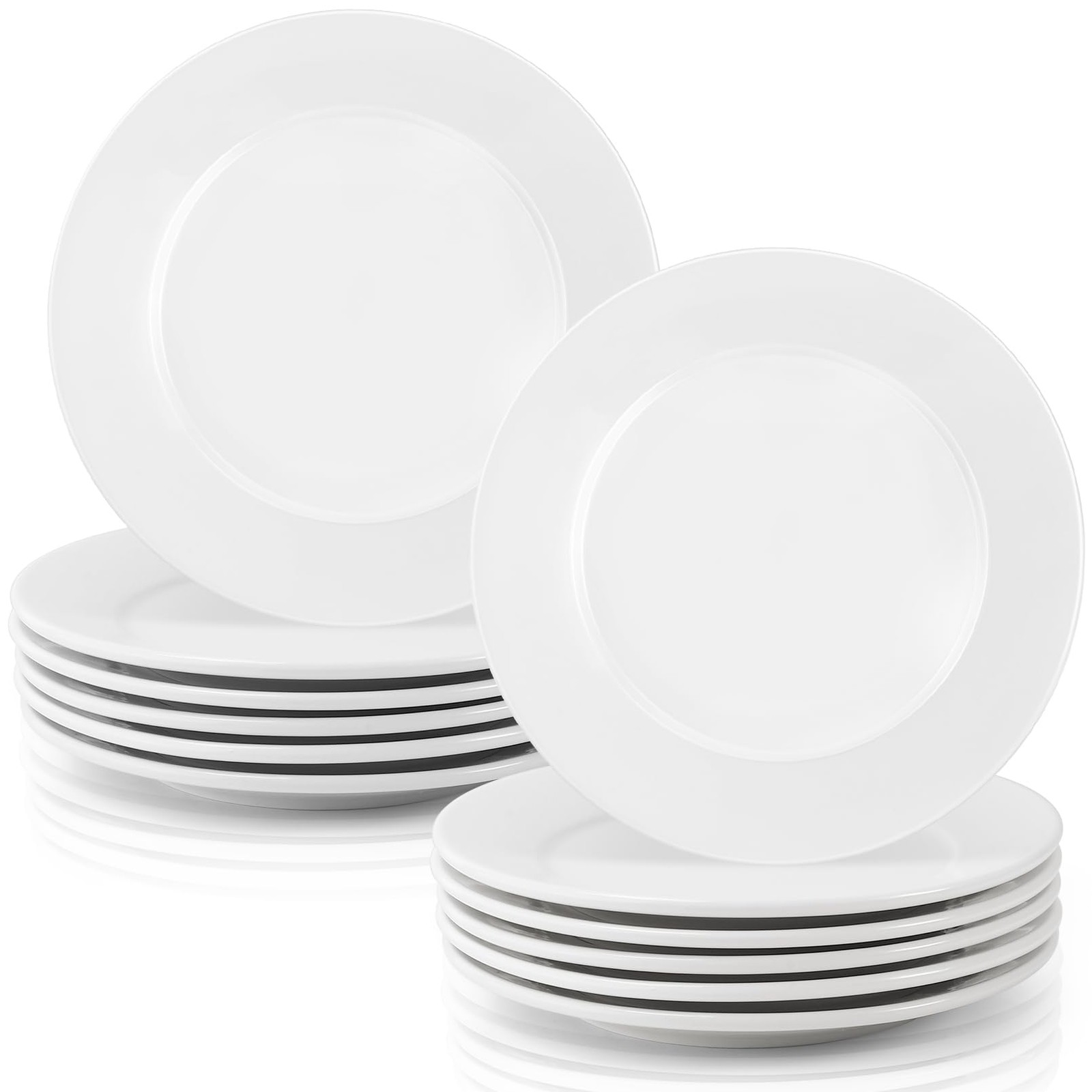 12 Pcs Porcelain Dessert Plates, 6 Inch White Appetizer Plates, Ceramic Salad…