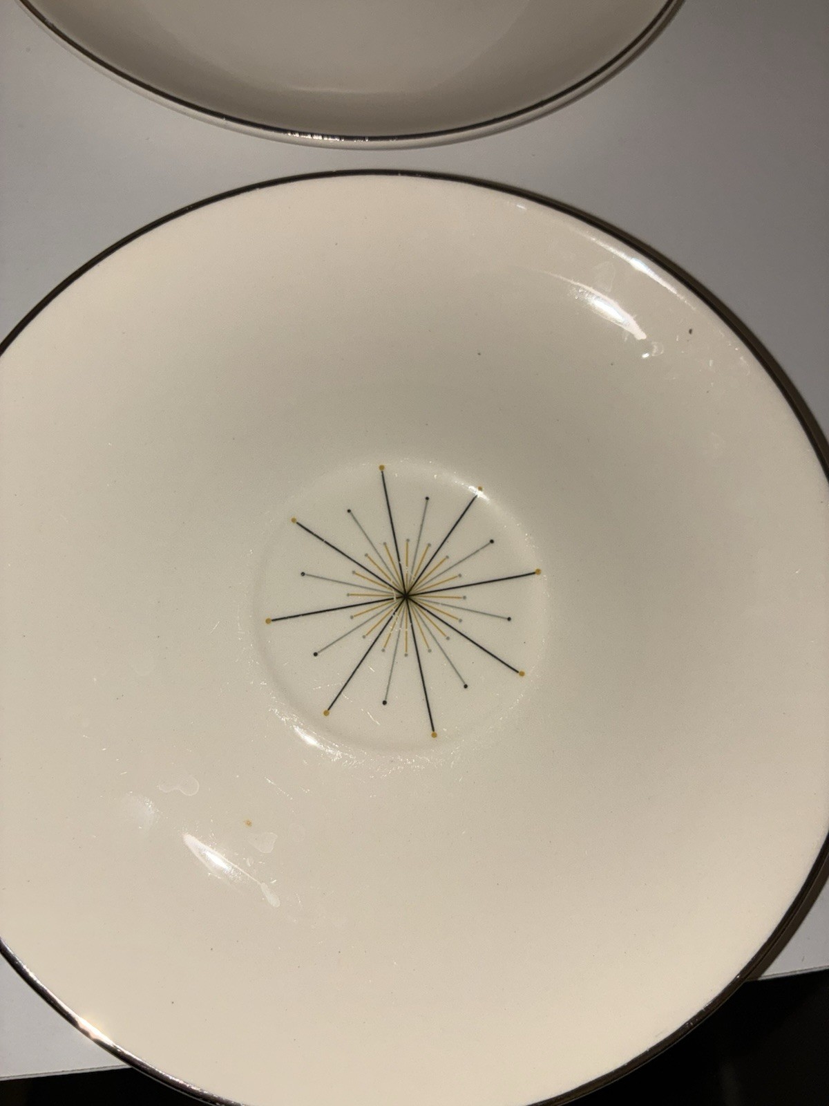 Vtg HLC Modern Star Saucers Set Of 4 MCM Atomic Starburst 💫 Homer Laughlin