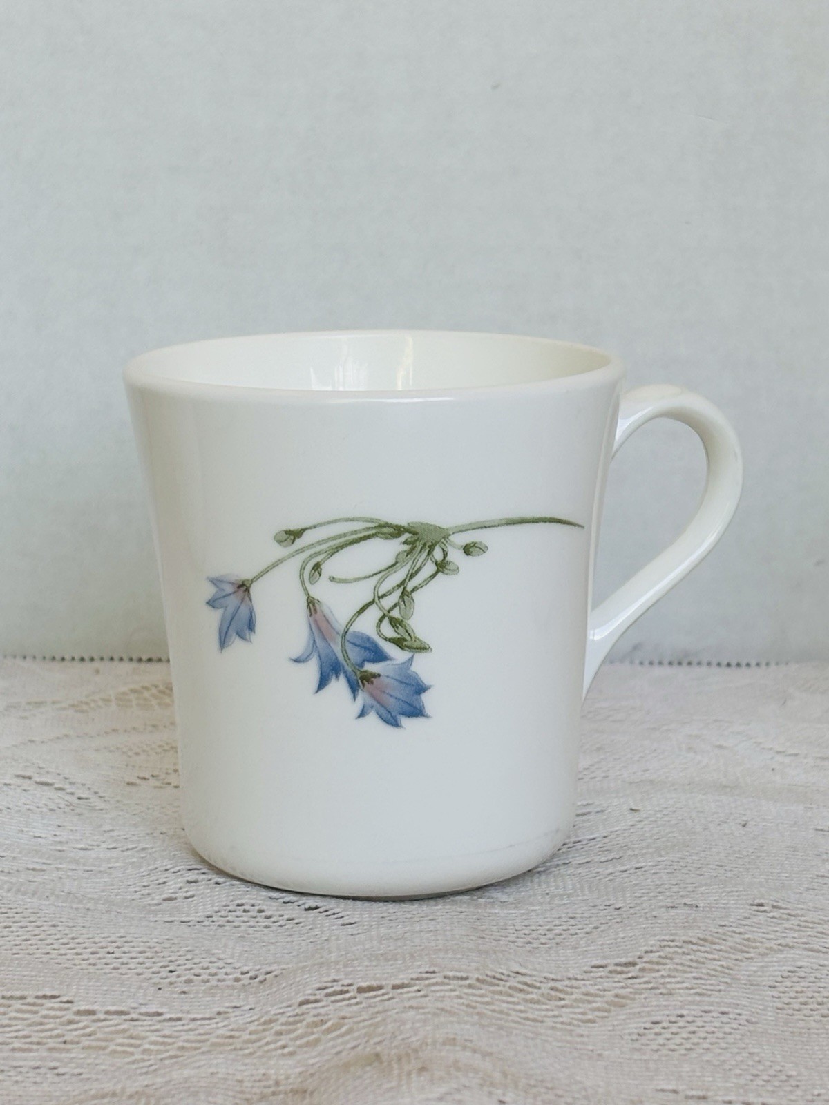 Corelle Blue Dusk Floral 8oz Mugs Vintage Collectible Set of 4 RARE