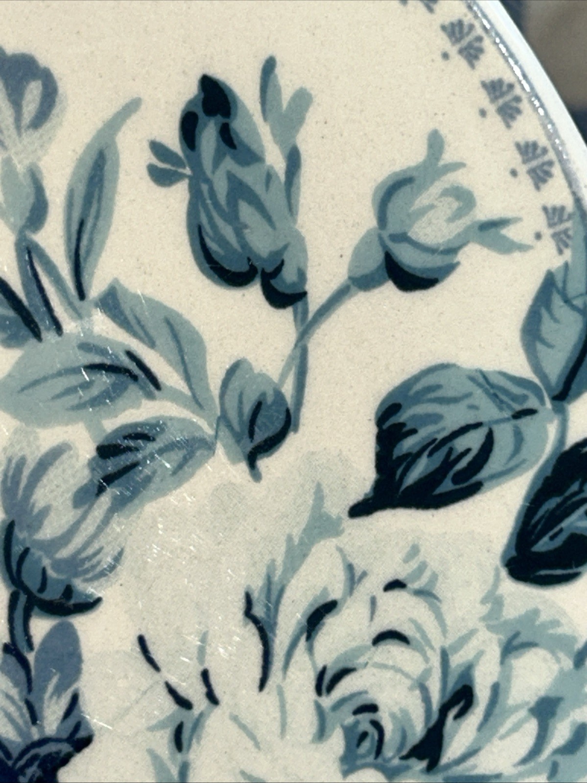 Elama Plates 3 Traditional Blue Desert Rose Pattern 8” Across NIB