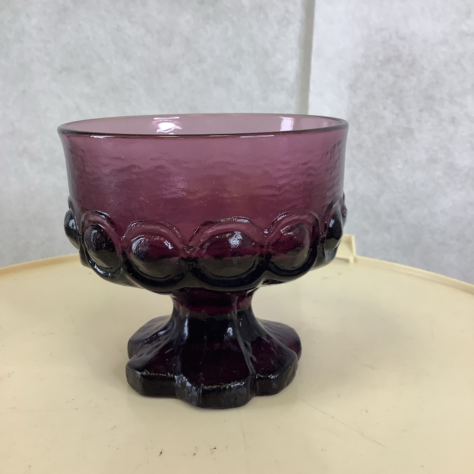 Tiffin Franciscan Madeira Amethyst Purple Plum Footed MCM Dessert Bowl