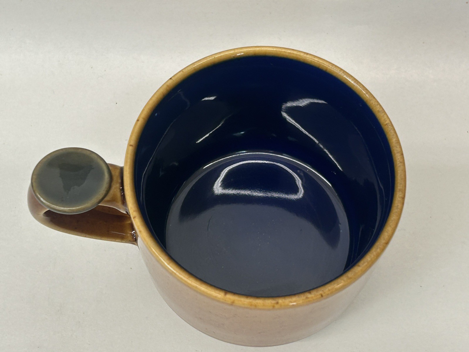 Vintage Lindt Stymeist Colorways Thumbprint Wheat Brown/ Blue Mug