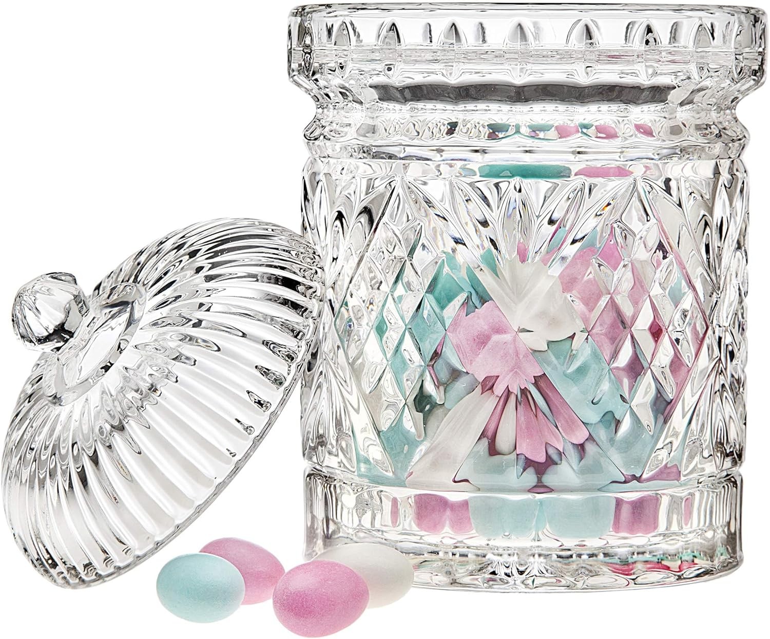 Godinger Dublin Biscuit Barrel Storage Canister Jar Custom, Clear