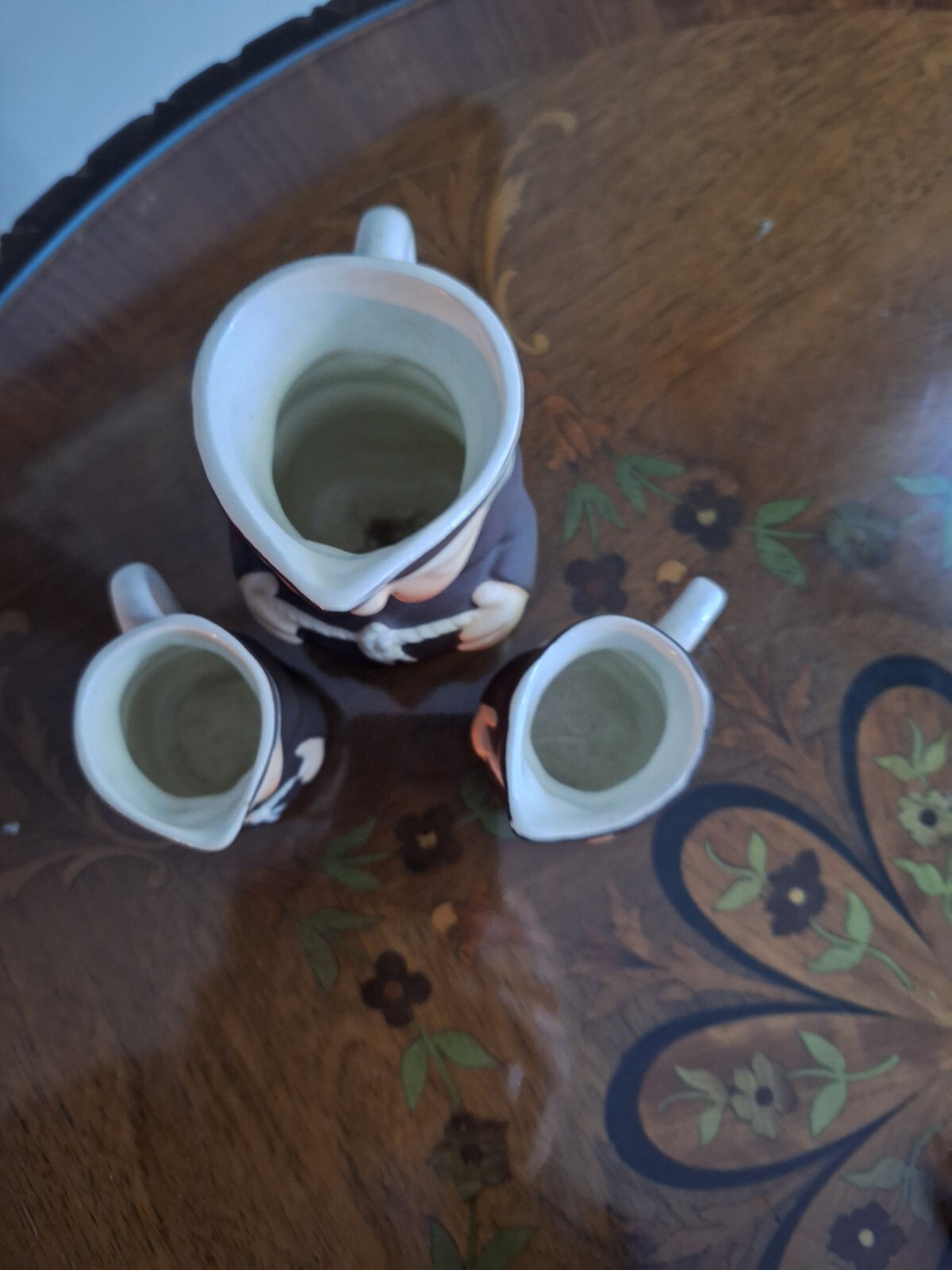 Vtg Set 3 GOEBEL Monk Friar Tuck Creamer Pitcher Made in Germany TM2 1950-1959