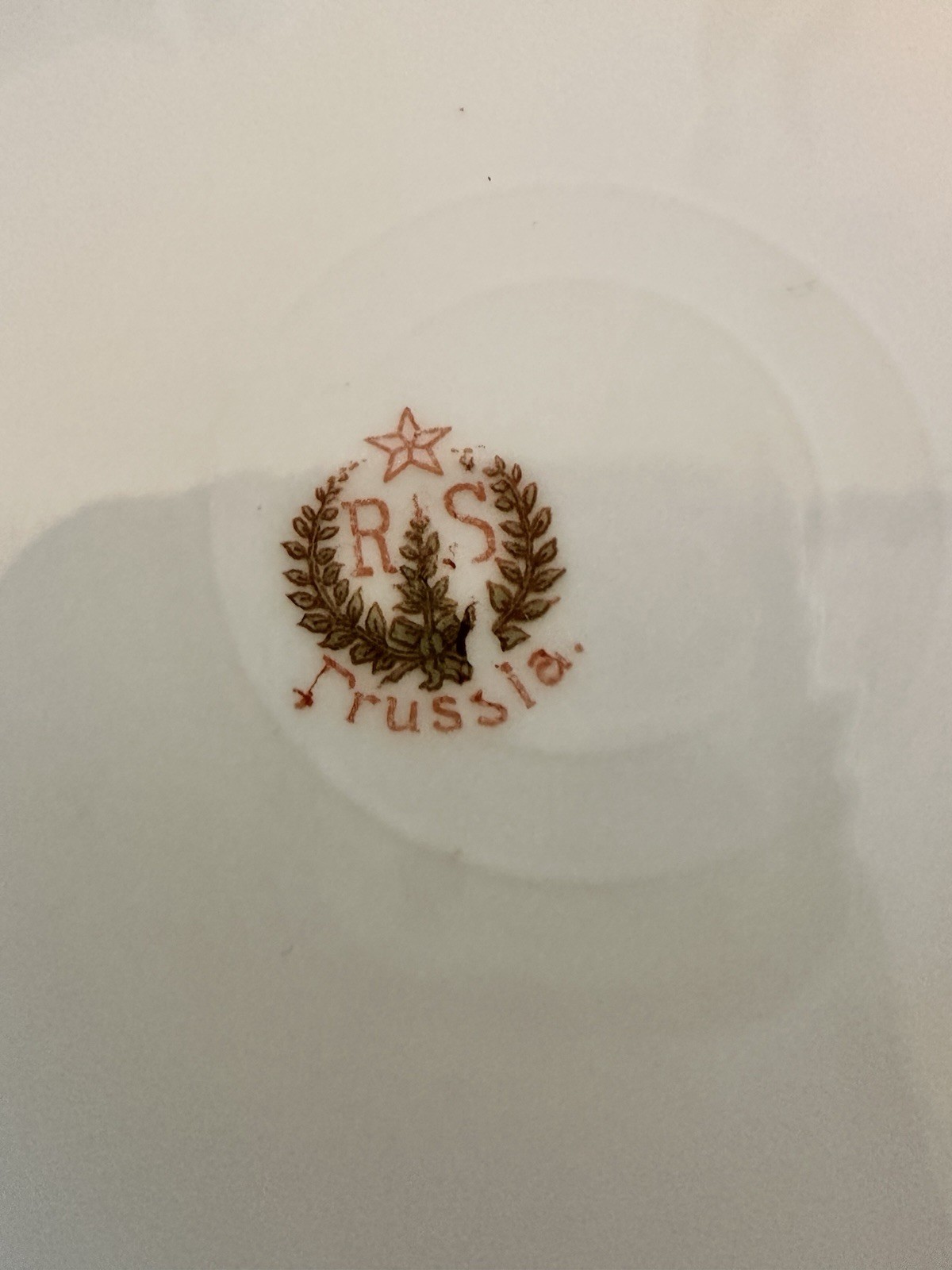 Antique R.S. Prussia Red Mark 6″ Plate Yellow Roses Gold Gilt Scalloped Edge
