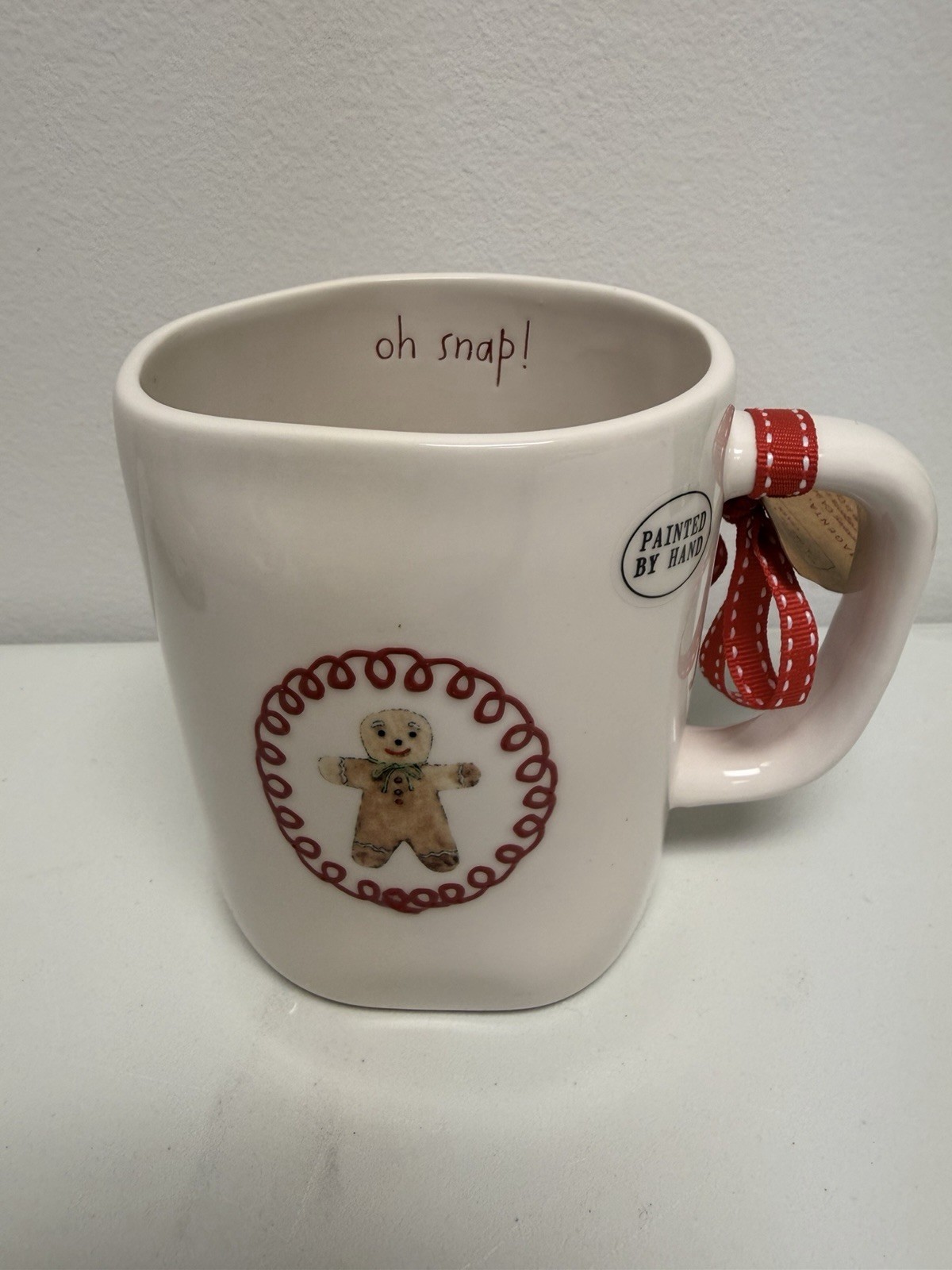 Rae Dunn Gingerbread | Ceramic Coffee Mug | “Oh Snap!” NEW
