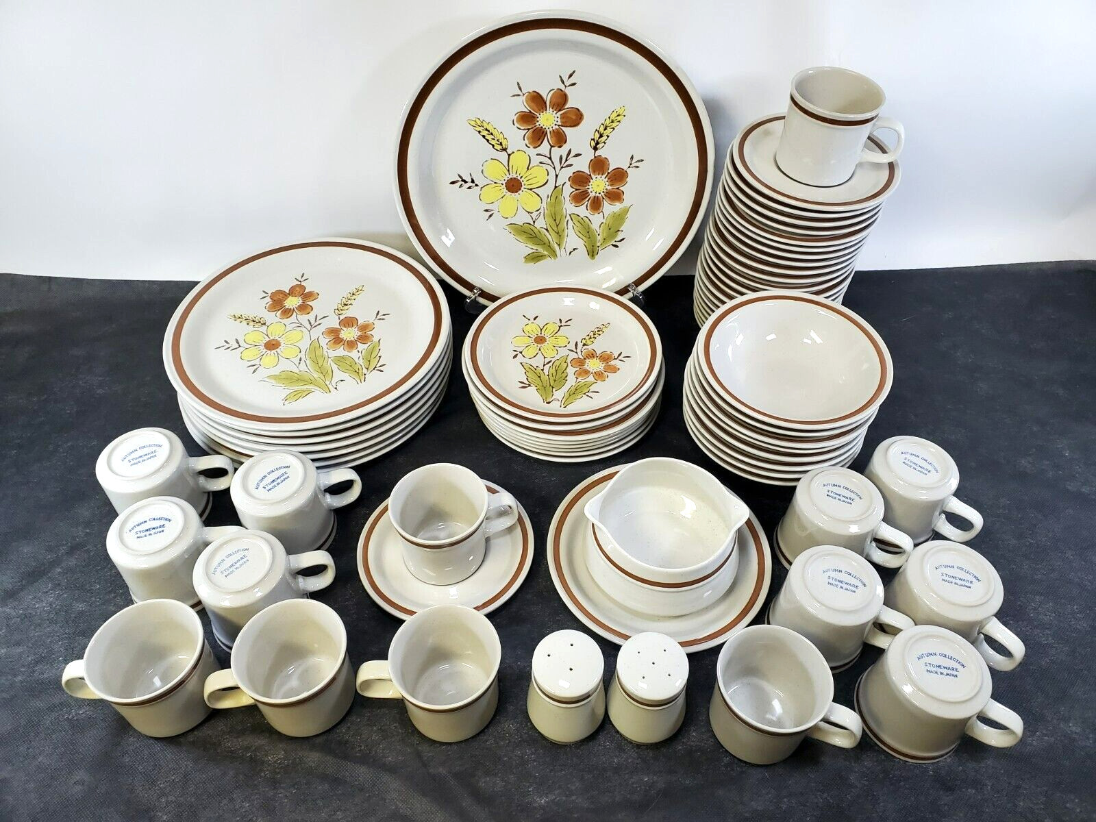 VTGE Autumn Collection Stoneware Wheat Flower Dinnerware SOLD BY THE PIECE