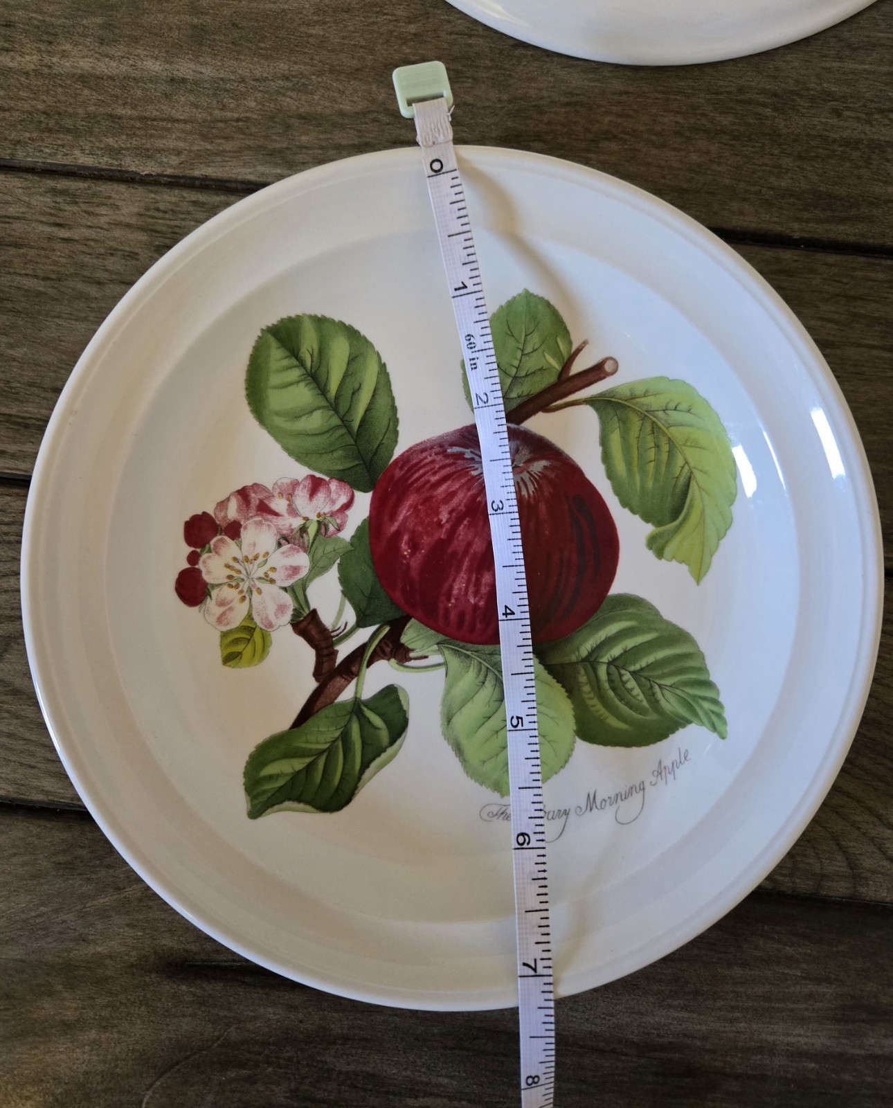 Set of 4 Vintage Portmeirion England Pomona Plates 7.35″ Apricot Apple Pear