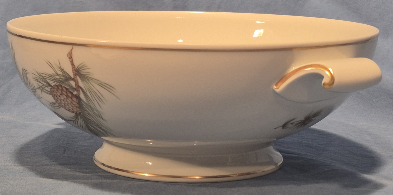 Rosenthal Aida PINE NEEDLE 9″ Round Vegetable Bowl w/ Lid, Germany EUC