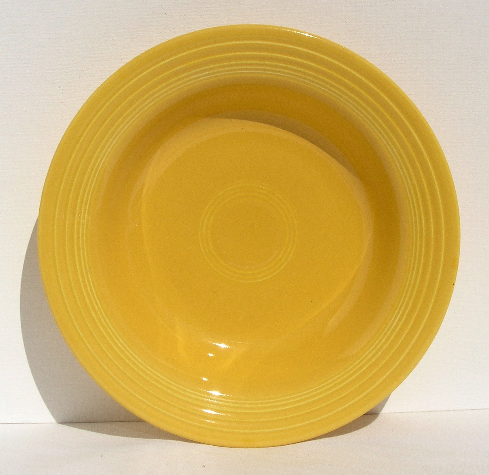 Vintage Fiesta Yellow & Cobalt Blue Deep Plates (3) Original Colors