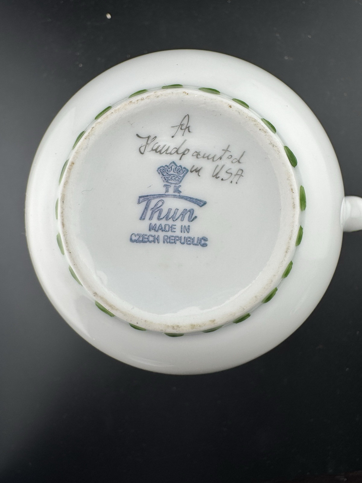 Thun Czech Porcelain Basket Weave Tea Set Hand Painted Bees Flowers And Fruit