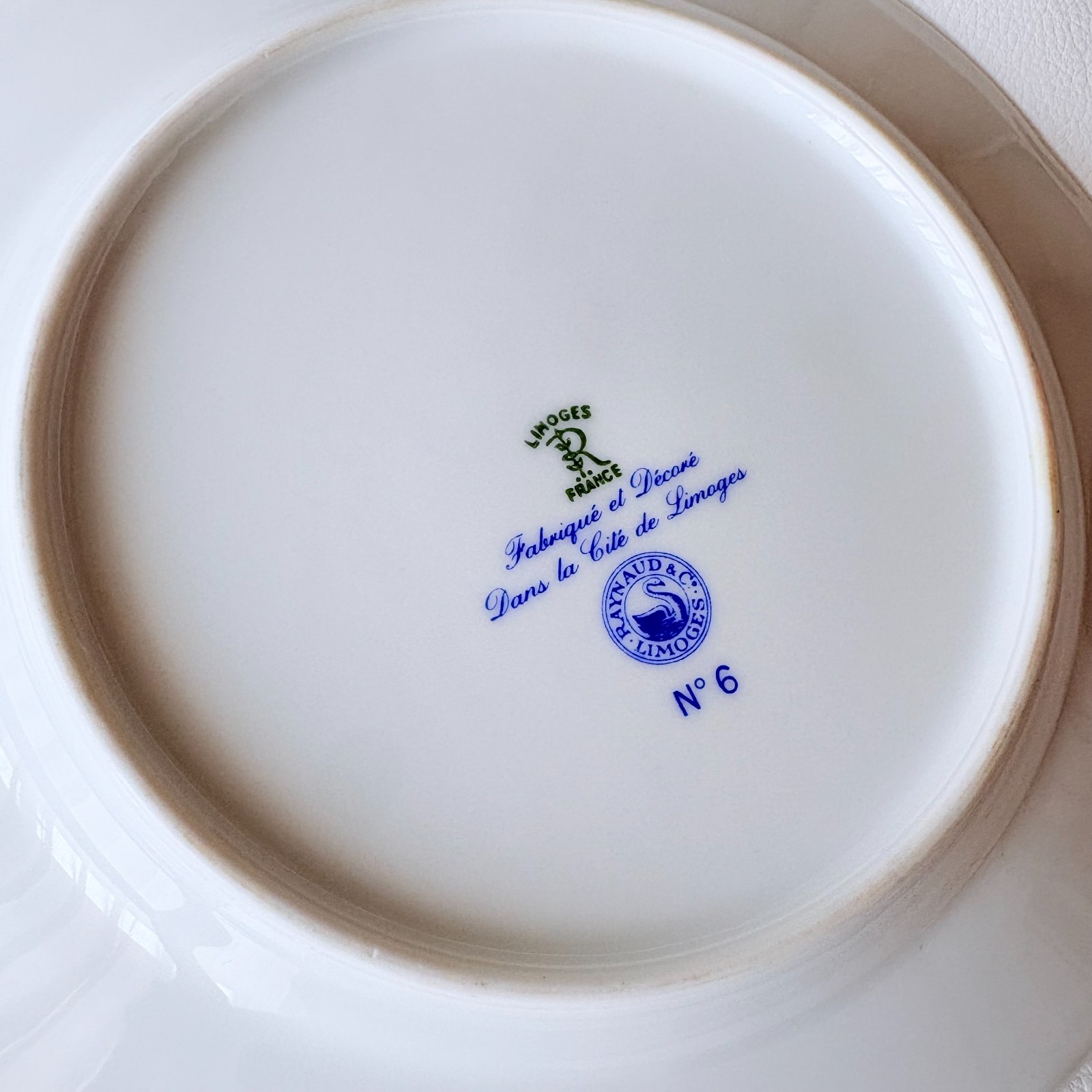 RAYNAUD Limoges SI KIANG Plate Full Set 6 [No.1 – 6] 22cm/8.7″