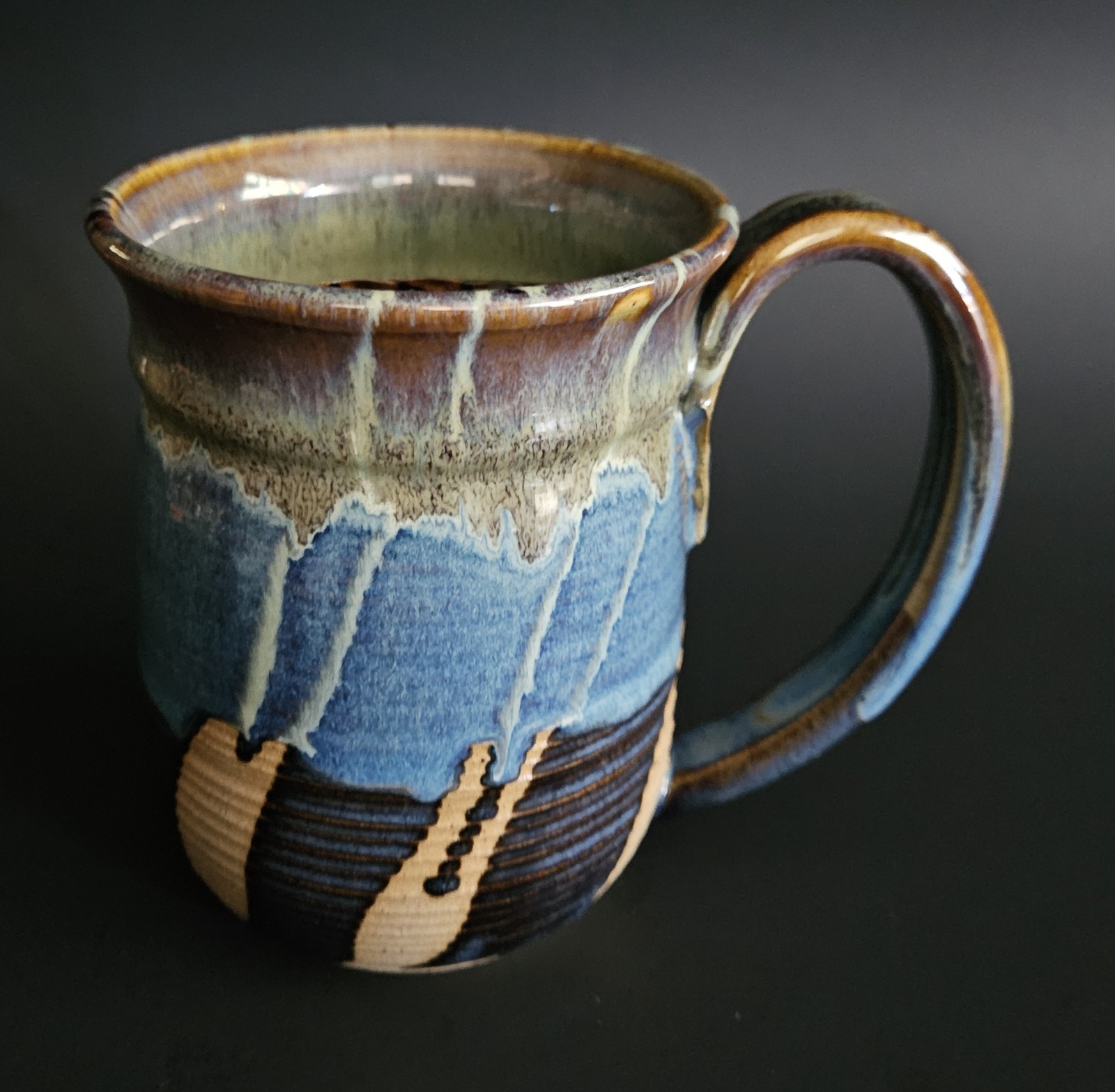 Mustache Guard Mens Mug By Captain Fawcett Pottery Right Handed UK 15 Oz