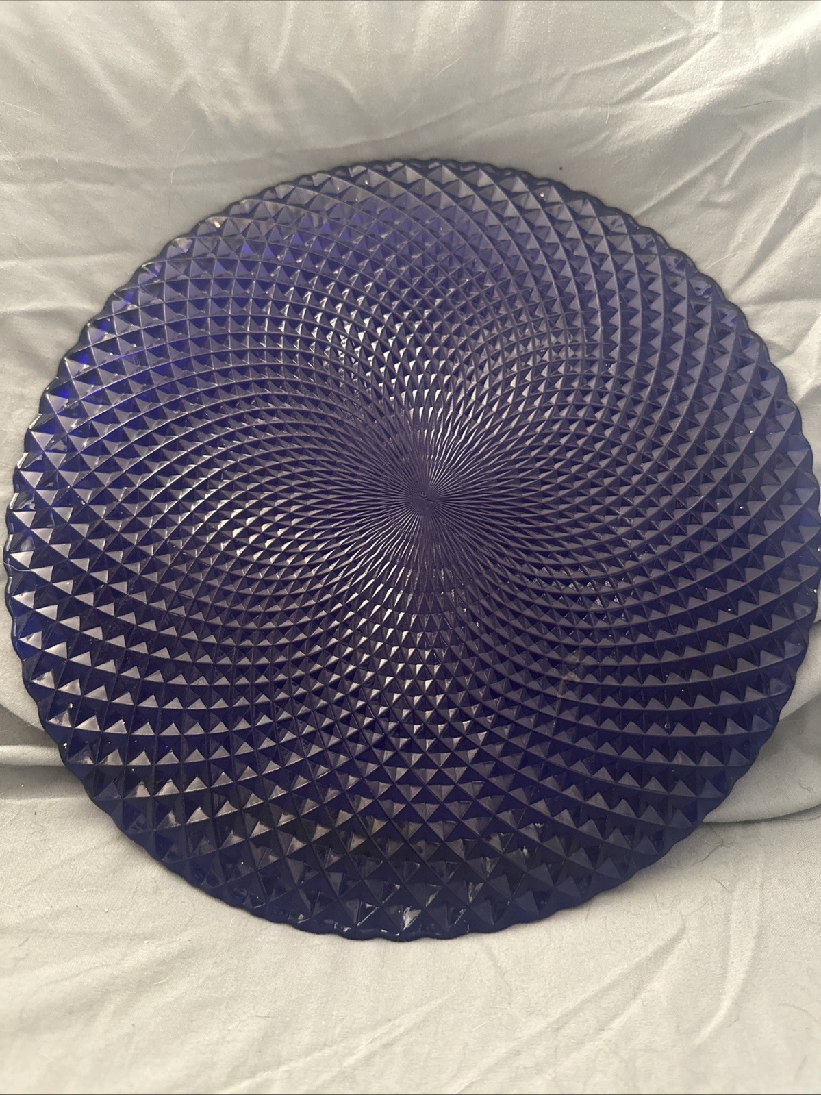 Laura Platter 13’ Swirl Diamond Cobalt Blue