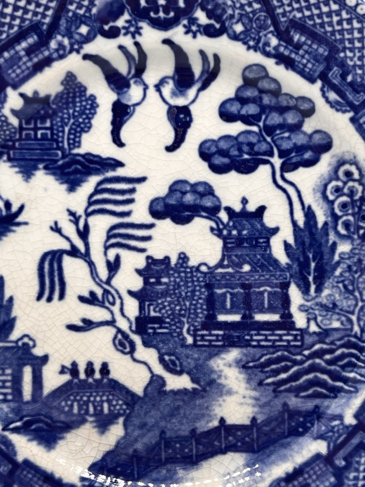 Vintage Blue Willow 6″ Dessert Plates Set 5 Made in Japan Chinoiserie China