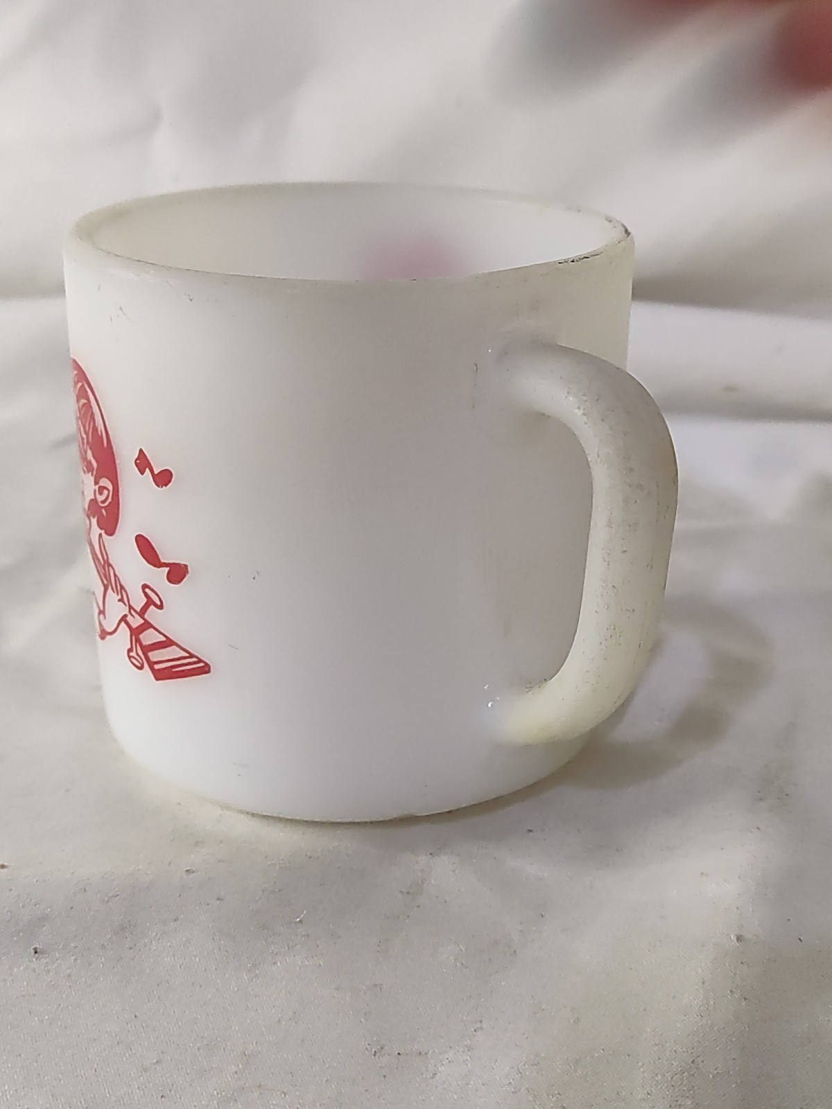 The Beatles YEA! YEA ! FEDERAL USA Milk Glass Coffee Cup mug RARE Fan 4