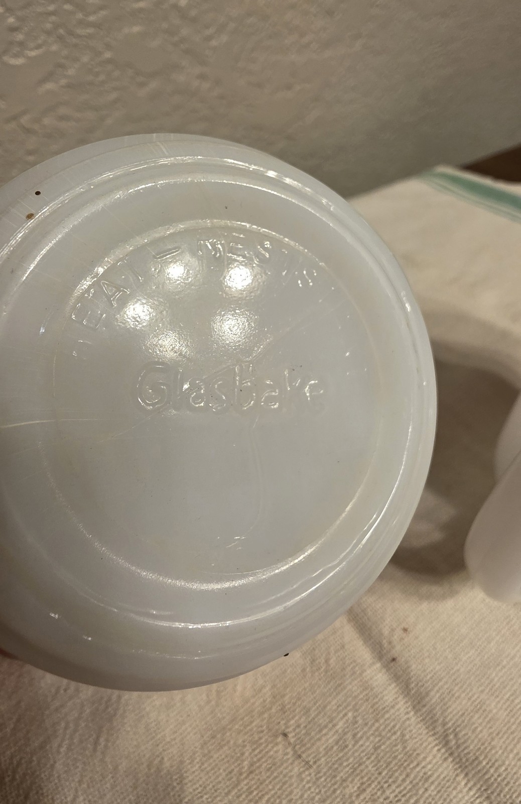 Glasbake Milk Glass American Flag Mugs Quantity 2