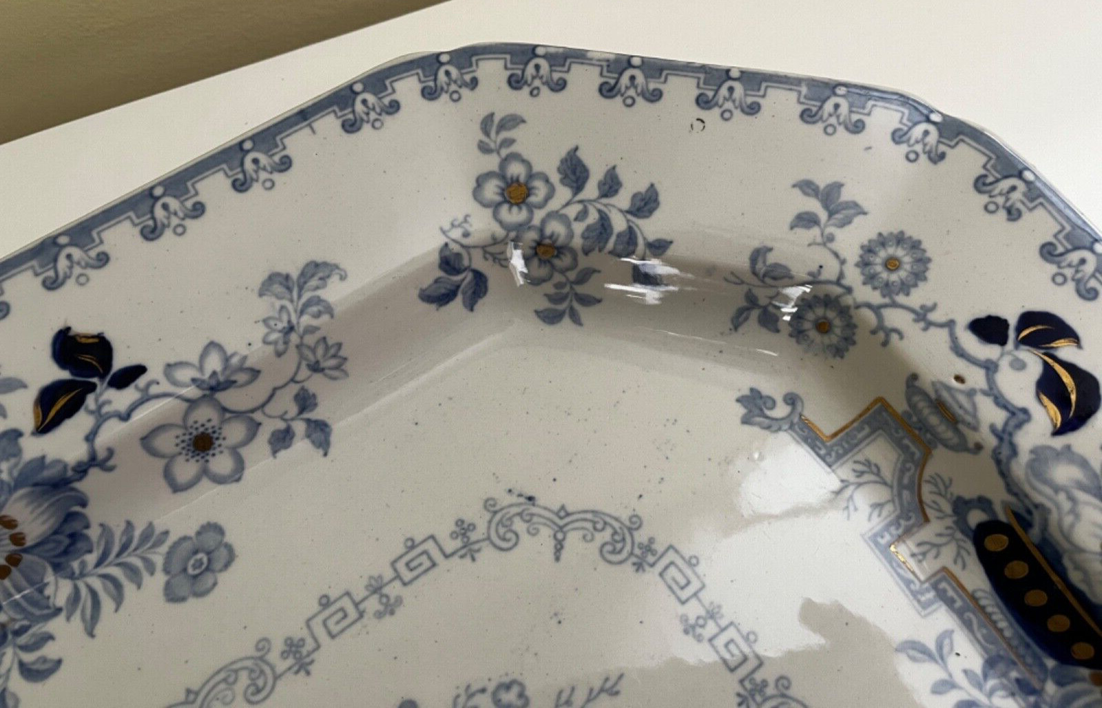 Gorgeous Antique – Nankin Jar Ironstone Platter – Staffordshire, England – 20.5”
