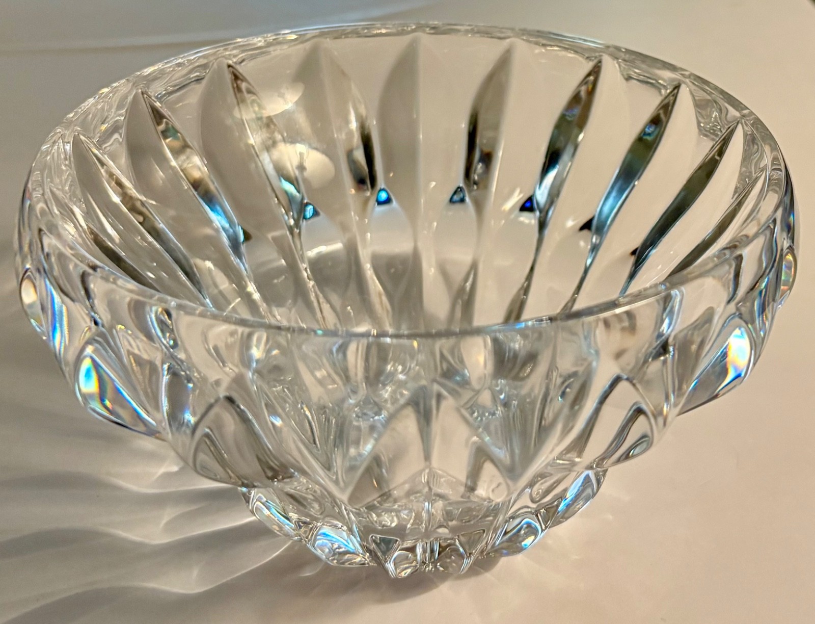 Mikasa 5″ Lead Crystal Bowl Thick Scalloped Glass Beautiful!
