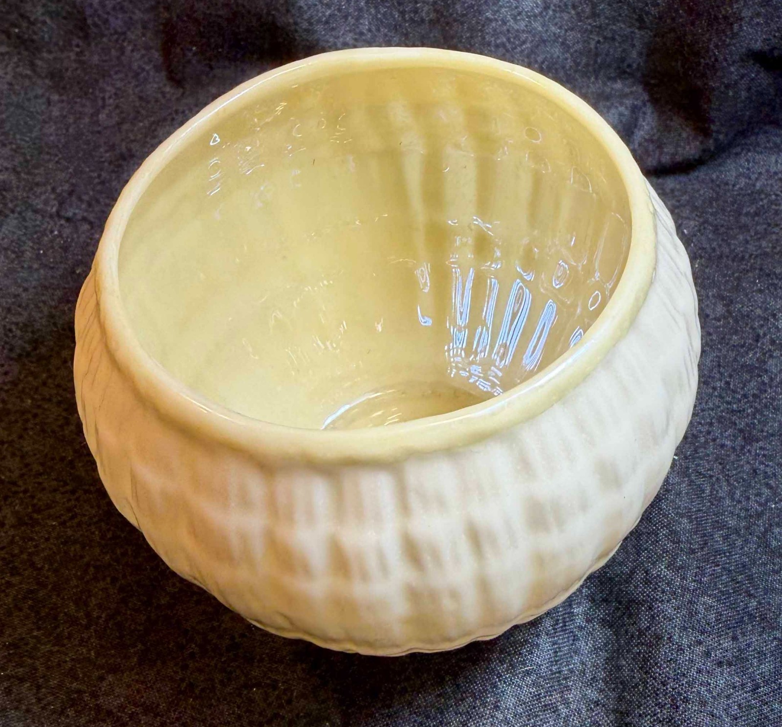 Belleek Teacup, Saucer and Sugar Bowl. Handmade in Ireland.