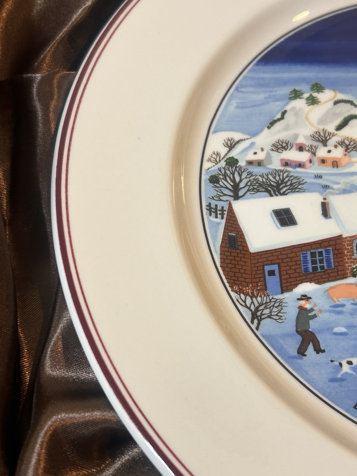 Pristine Villeroy & Boch Naif Christmas Dinner Plate 10 5/8” Gerard Laplau