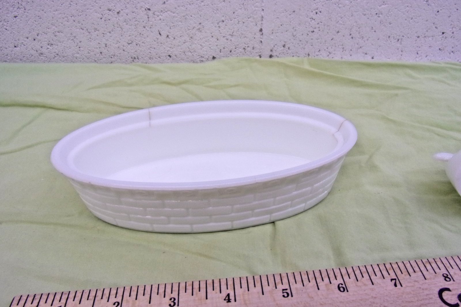 White Milk Glass Covered Candy Dish Admiral George Dewey Circa 1899