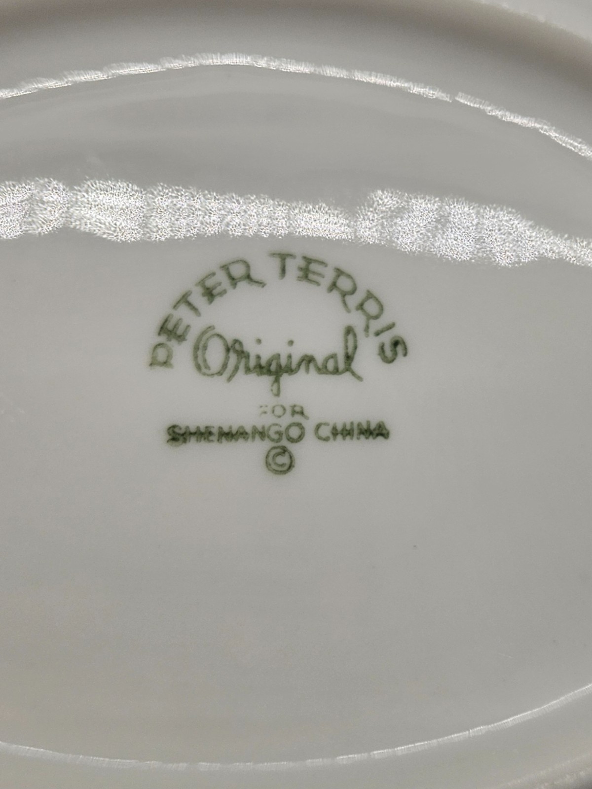 Vintage Ceramic Divided Serving Dish Floral Leaf Design Appetizer Condiment