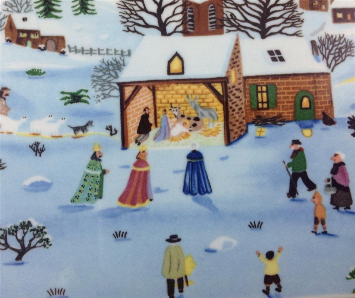 Villeroy and Boch Naif Christmas Square Handled Cake Plate