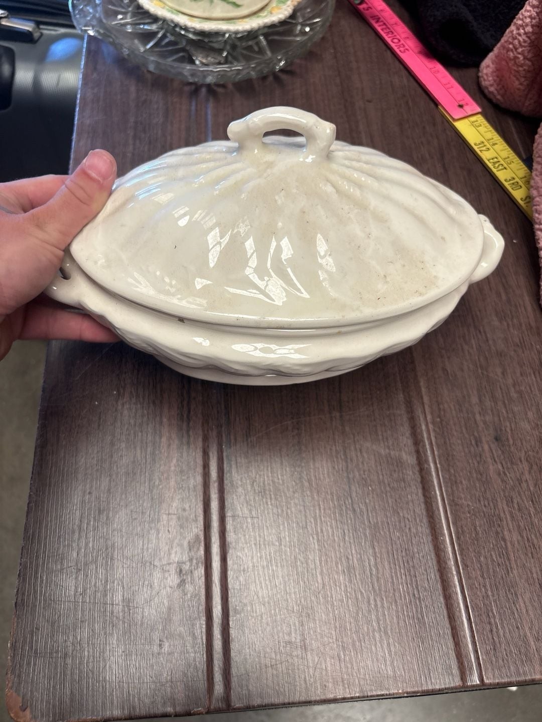 Red Cliff Ironstone Wheat Pattern Covered Vegetable Dish Tureen