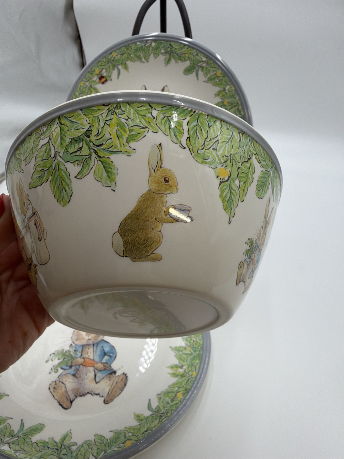 Williams Sonoma Beatrix Potter Easter Peter Rabbit 2 Piece Plate 1 Bowl 1 Cup