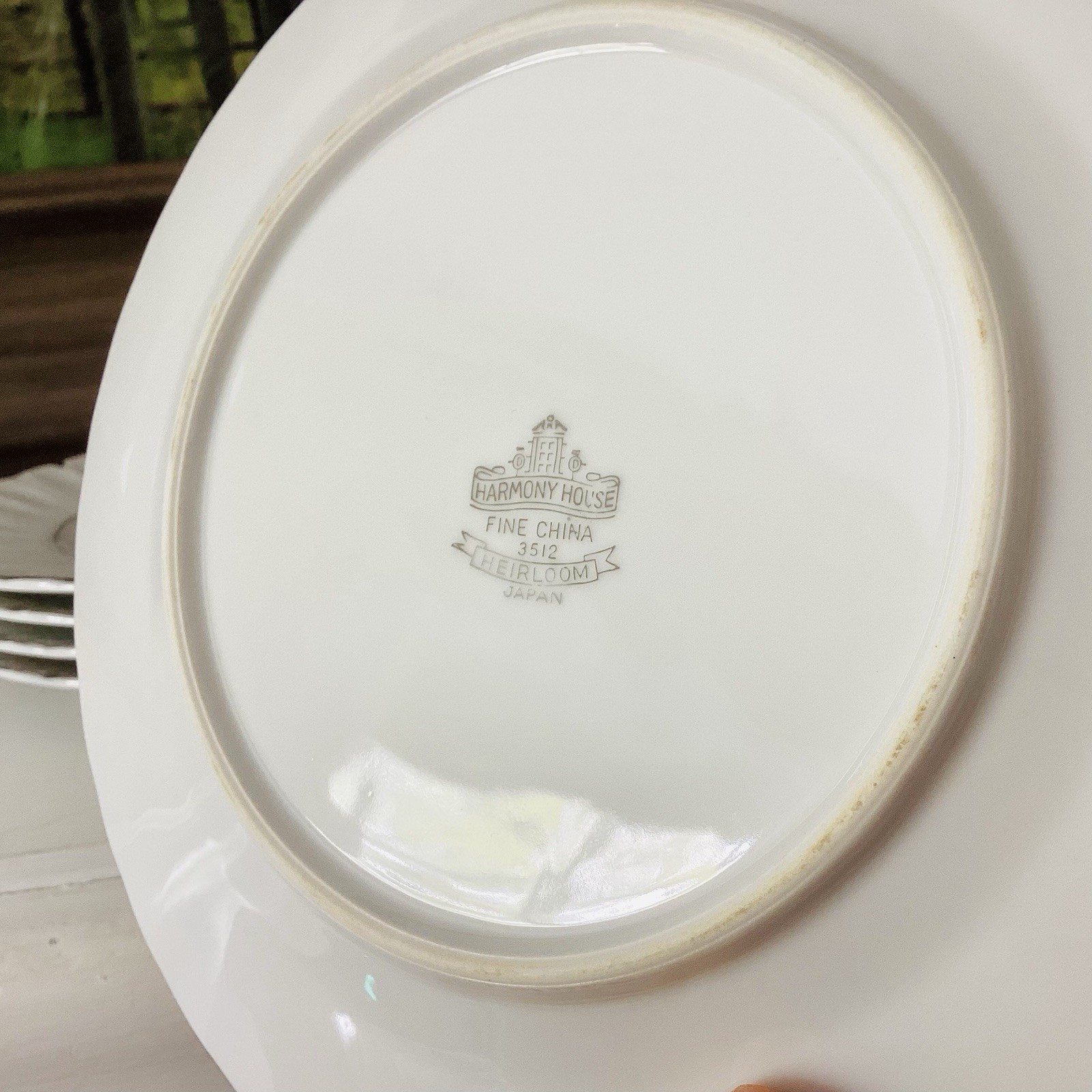 Harmony House Fine China Heirloom 7” Salad Plates 3512 Set of 6 Japan Platinum