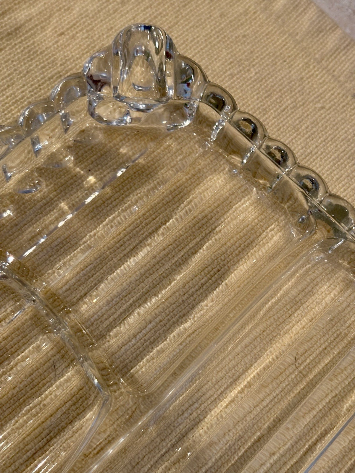 Vintage Glass Sip And Smoke Luncheon Snack Tray Nostalgia Home Decor