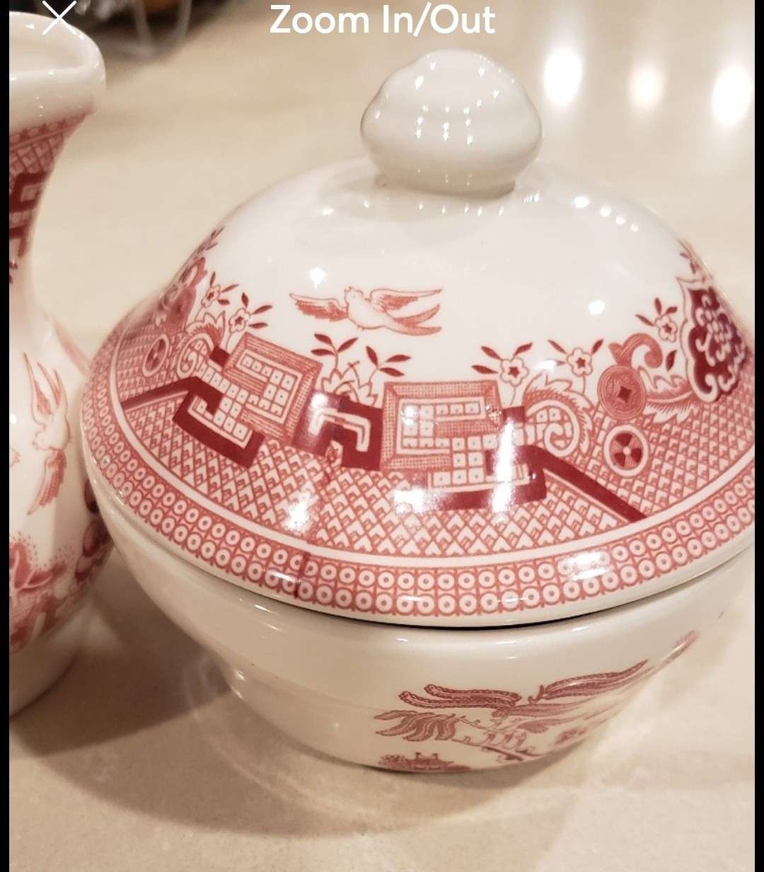 Willow Rosa Pink Churchill creamer and Sugar bowl Dishwasher Safe Microwave Safe
