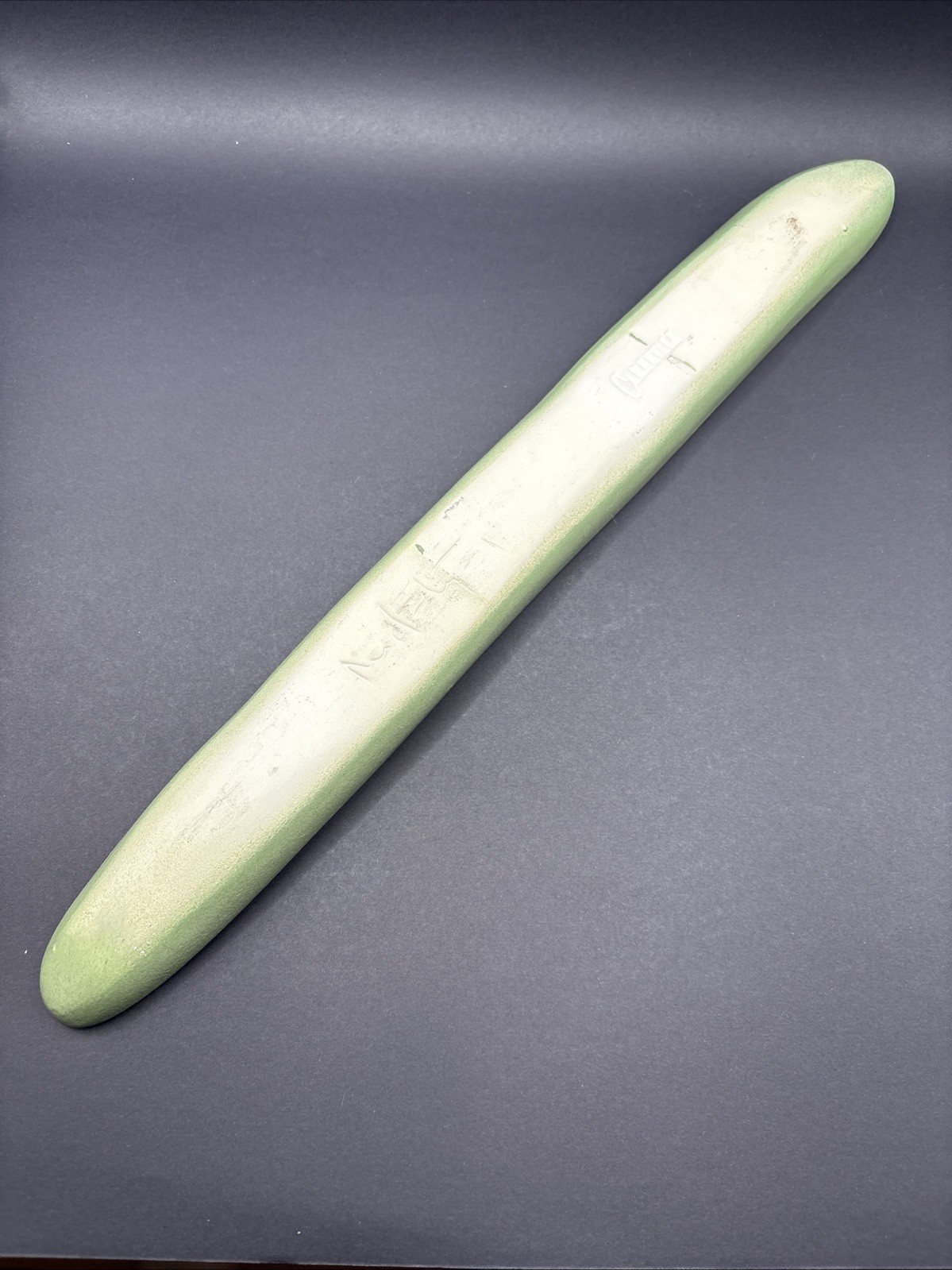 Vintage Signed 16″ Carnevale McCarty “Memphis” Sage Green Olive Boat
