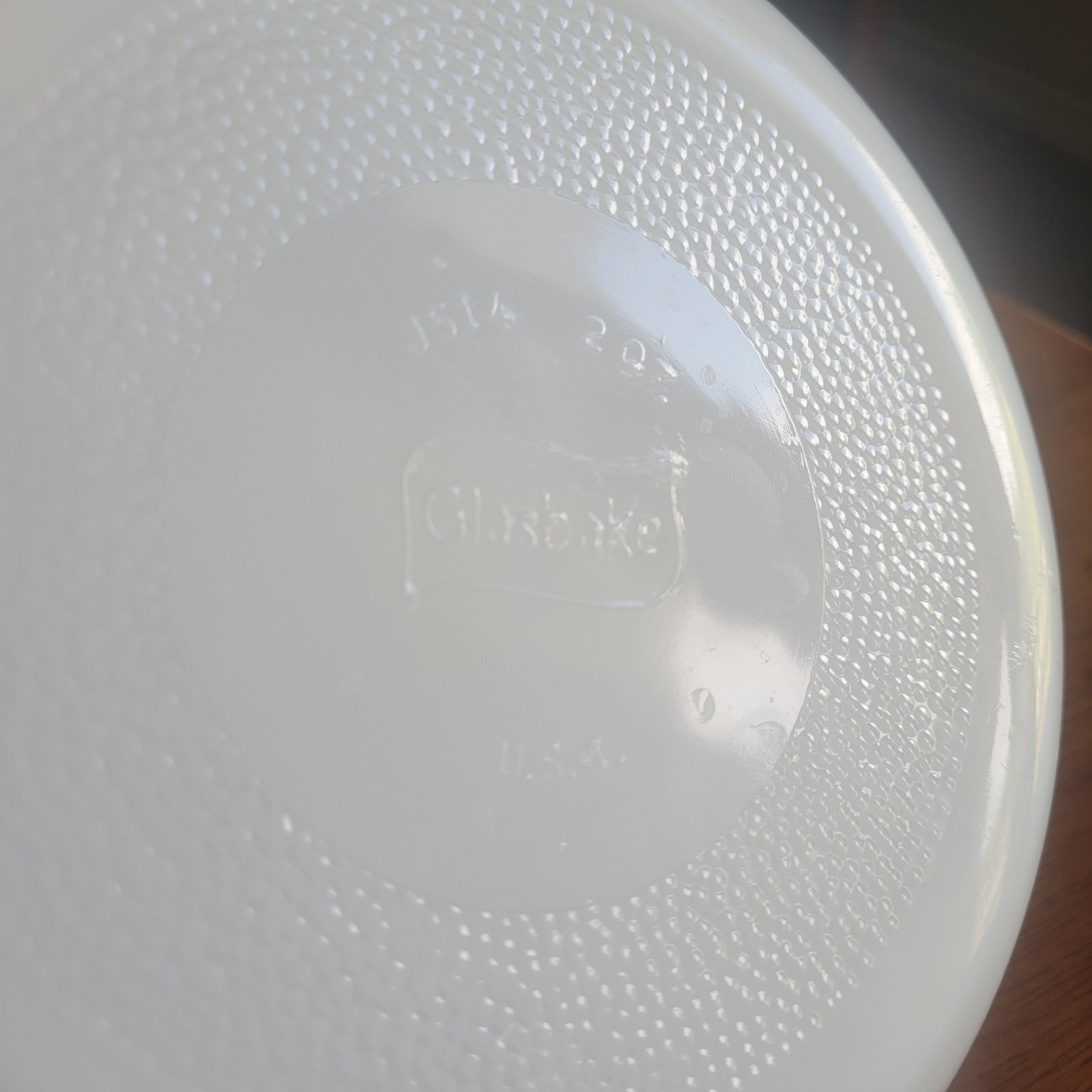 Vintage Glasbake Milk Glass Oval Casserole Atomic Starbursts Stars 2qt