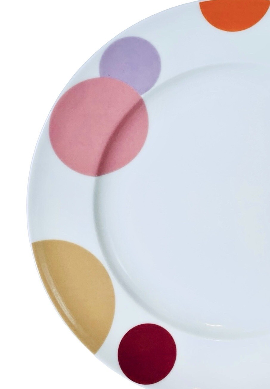 Thomas Rosenthal SUNNY DAY FUNNY DOTS Multicolored Salad Plate Germany RARE