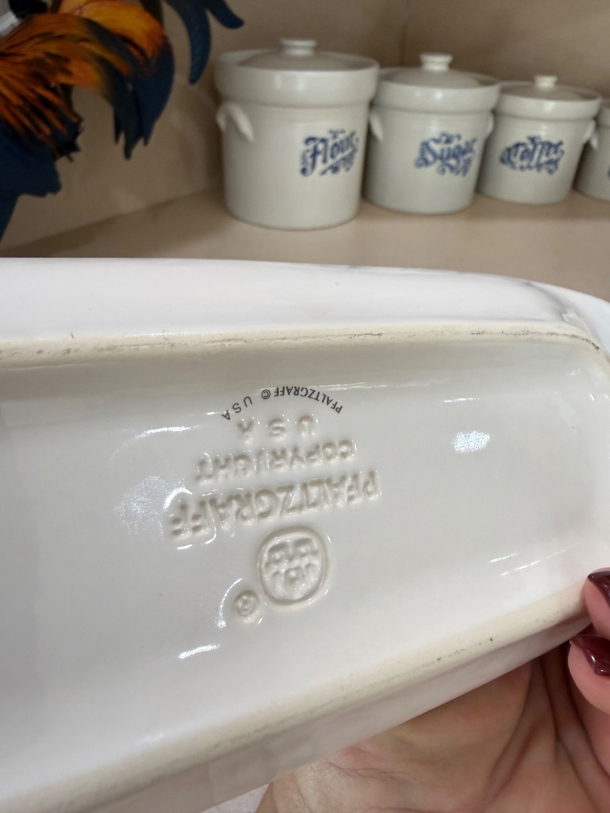 pfaltzgraff grapevine cracker butter dish