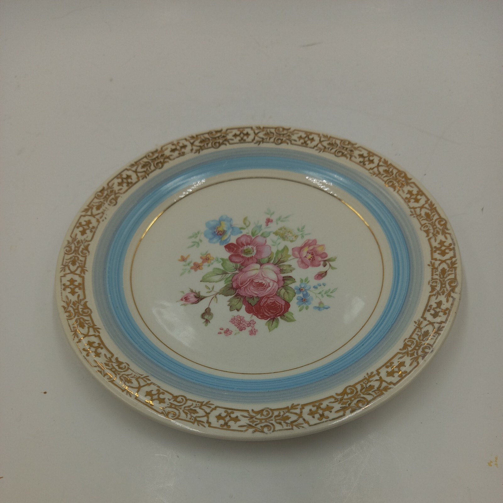 Triumph American Limoges Prince Rupert Bread Dessert Plate Dish 22K Gold 6.25″