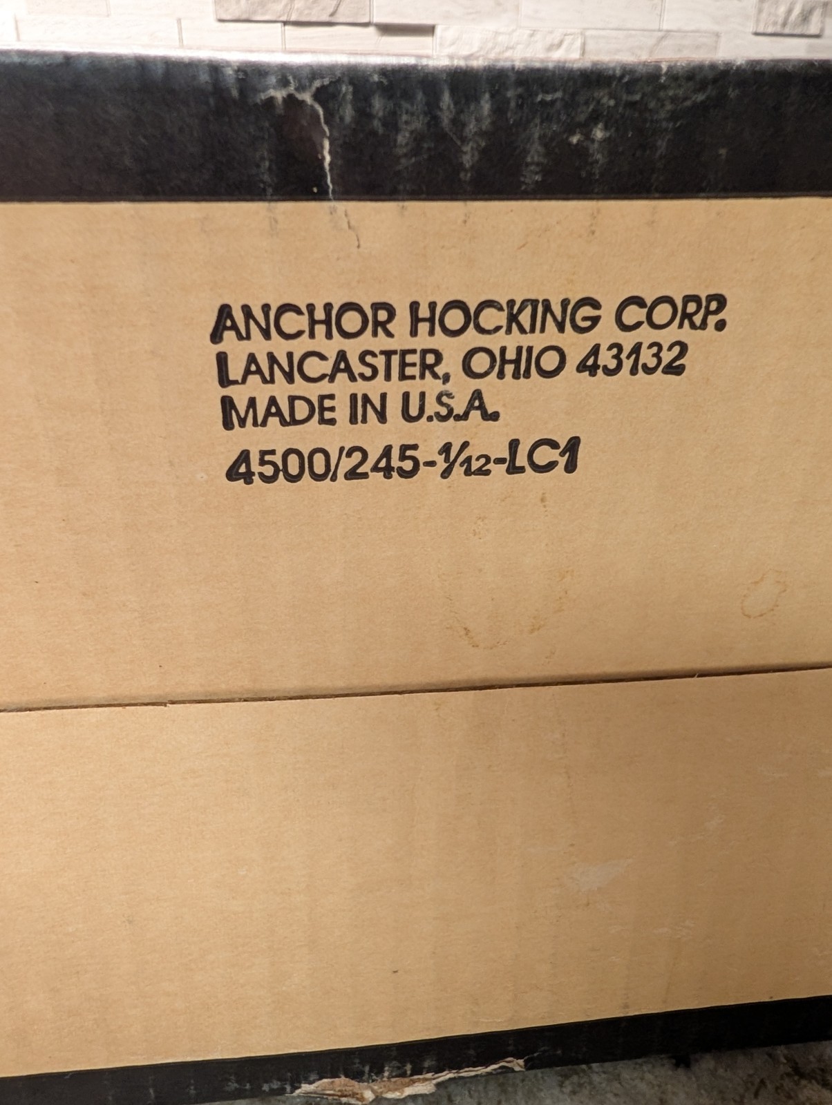 Wexford Anchor Hocking Fruit Bowl Footed 10″ Glass Center Piece Vtg W/Box USA